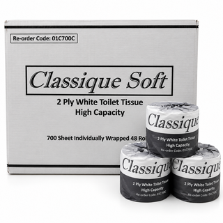CLASSIQUE SOFT 2 PLY WHITE TOILET TISSUE 700 SHEET