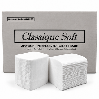 CLASSIQUE SOFT 2 PLY  INTERLEAVED TOILET TISSUE