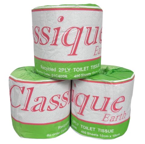 CLASSIQUE 2 PLY EARTH RECYCLED TOILET TISSUE
