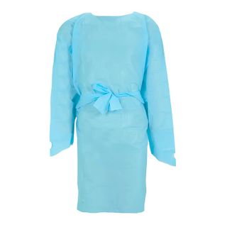 BLUE PE DISPOSABLE GOWN