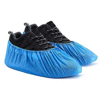 BLUE CPE SHOE COVERS