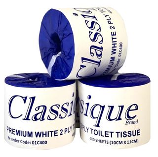 CLASSIQUE PREMIUM WHITE 2 PLY TOILET TISSUE