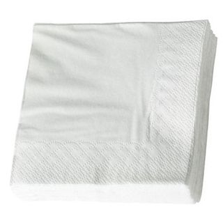 WHITE COCKTAIL NAPKINS 2 PLY