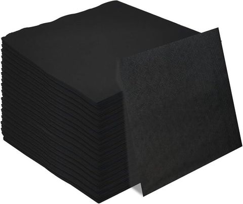 BLACK COCKTAIL NAPKINS 2 PLY