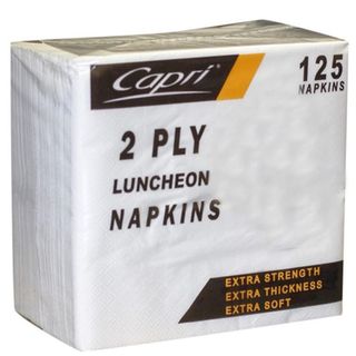 WHITE LUNCH NAPKIN 2 PLY