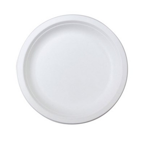 NATURAL ROUND PLATE FIBRE 7"