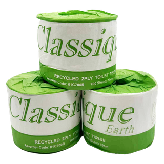 CLASSIQUE EARTH 2 PLY RECYCLED TOILET TISSUE