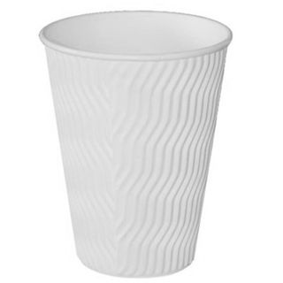8OZ RIPPLE CUP DOUBLE WALL WHITE