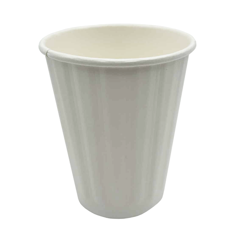8OZ DOUBLE WALL RIPPLE CUP WHITE