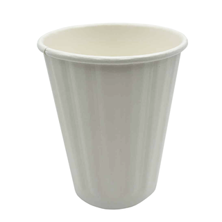 8OZ DOUBLE WALL RIPPLE CUP WHITE
