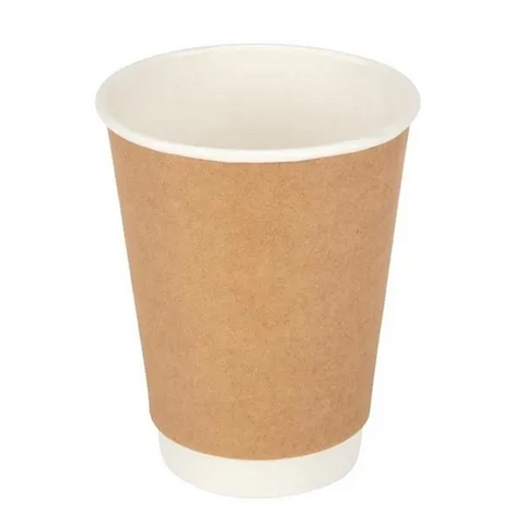 8OZ KRAFT DOUBLE WALL CUPS