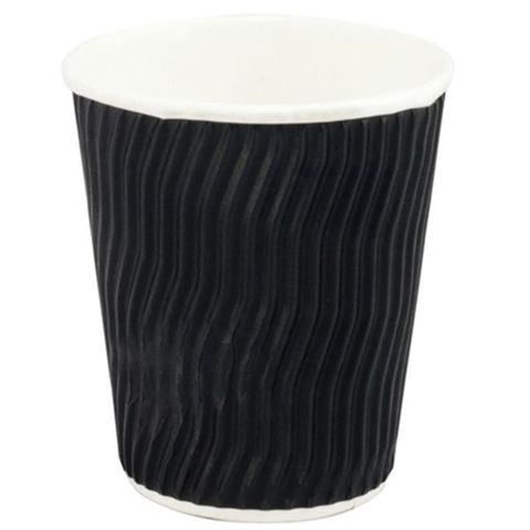 12OZ RIPPLE CUP DOUBLE WALL BLACK