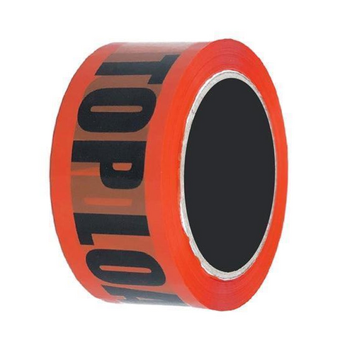 PRINTED TAPE TOP LOAD ONLY BLACK ON RED