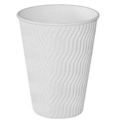 12OZ RIPPLE CUP DOUBLE WALL WHITE