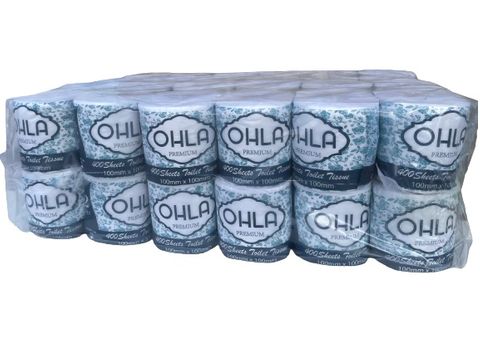 OHLA TOILET ROLLS 2PLY 400SH