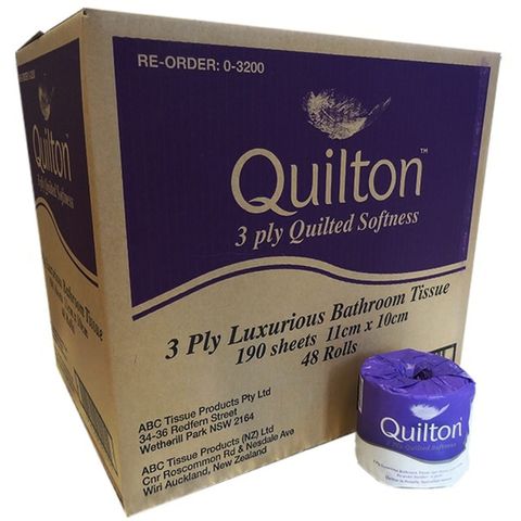 QUILTON 3PLY QUILTED SOFTNESS BATHROOM TISSUE