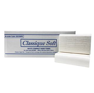 CLASSIQUE WHITE COMPACT HAND TOWEL TAD