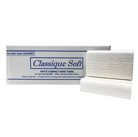 CLASSIQUE WHITE COMPACT HAND TOWEL TAD