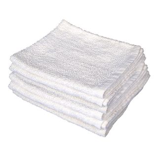 TERRY TOWEL NAPPY WIPER 100% WHITE COTTON 60X60CM
