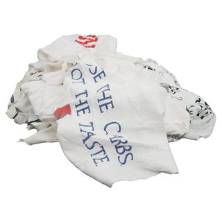 NO.8 WHITE SINGLET PRINTED WIPERS 20KG