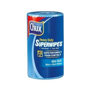 CHUX 9305 H/D SUPER WIPES BLUE PERF 56CM X 30CM
