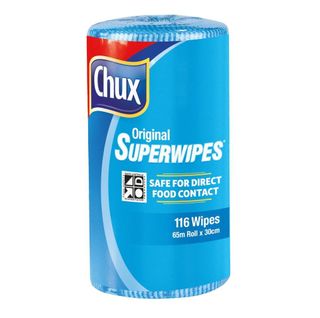 CHUX 9316 SUPER WIPES BLUE PERF 56CM X 30CM X 65M