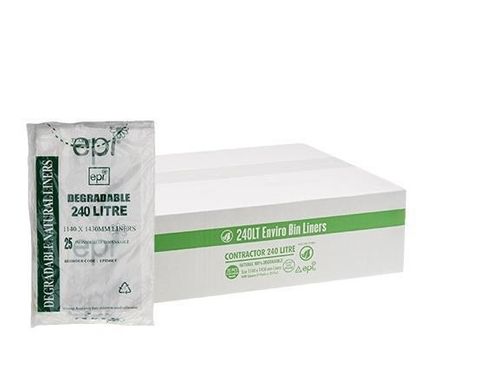 240L ENVIROSTAR LANDFILL BIODEGRADABLE BIN LINERS