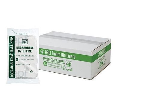 82L ENVIROSTAR LANDFILL BIODEGRADABLE BIN LINERS