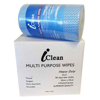 ICLEAN HEAVY DUTY WIPES BLUE 30 X 50CM