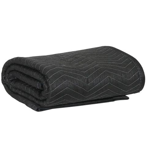 BLACK QUILTED REMOVALIST BLANKET
