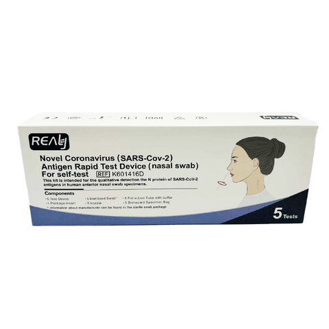 REALY RAPID ANTIGEN TESTS 5 PACK