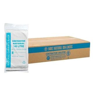 140L CLEAR NATURAL BIN LINERS