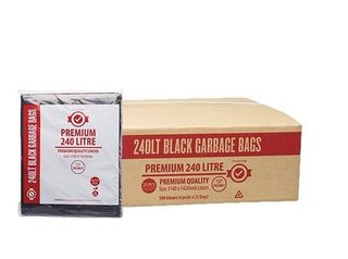 240L BLACK PREMIUM LDPE BIN LINERS