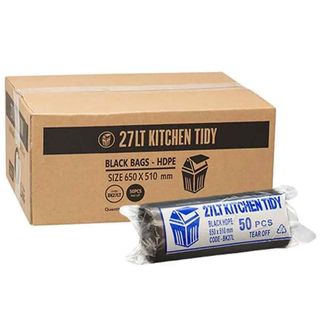 27L BLACK KITCHEN TIDY LINER HDPE