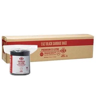 55L BLACK BIN LINERS ON ROLLS