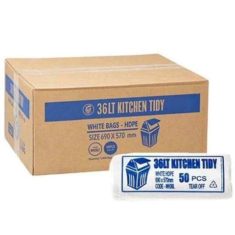 36L TIDY LINER WHITE HDPE