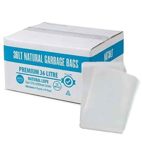 36L LARGE TIDY LINER NATURAL CLEAR