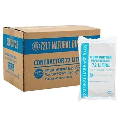 72L CLEAR BIN LINERS