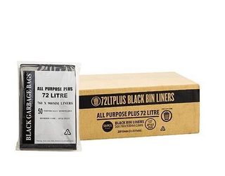 72L BLACK ALL PURPOSE GARBAGE BAGS