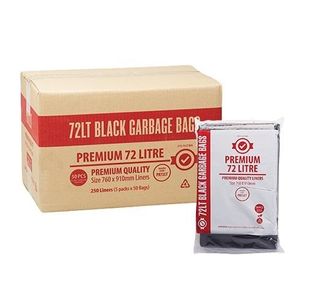 73L PREMIUM BLACK GARBAGE BAGS LDPE
