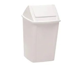 SWING TOP TIDY BIN WHITE 30L
