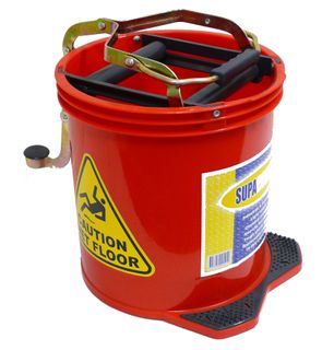 RED MOBILE MOP BUCKET 16L