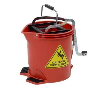 RED MOBILE MOP BUCKET 16L