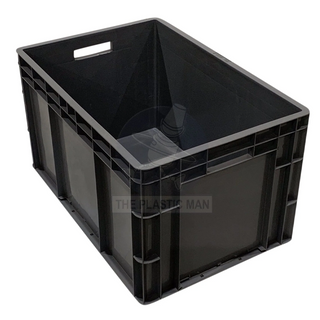 GREY PLASTIC CRATE 63L