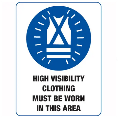 SAFETY SIGN -VEST MUST BE WORN IN THIS AREA