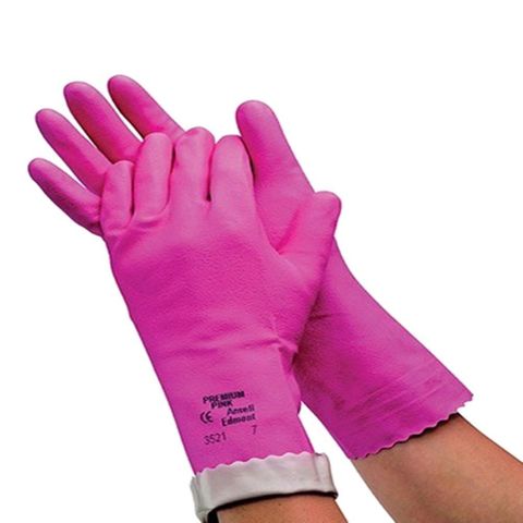 ANSELL PREM. PINK GLOVES  6.5