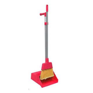 LOBBY PAN & BROOM SET - RED