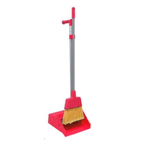 LOBBY PAN & BROOM SET - RED