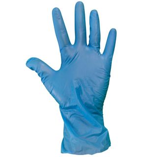 BLUE VINYL POWDER FREE GLOVE MEDIUM