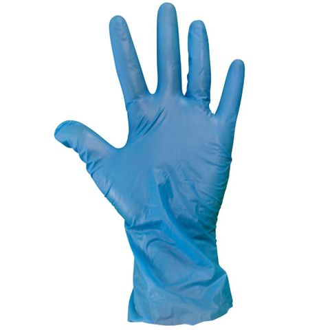 BLUE VINYL POWDER FREE  GLOVE SMALL